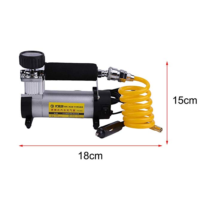 OUTAD 2017 Car Tire Inflation Pump Electric 12V 100PSI Air Compressor Pump YD-3035A