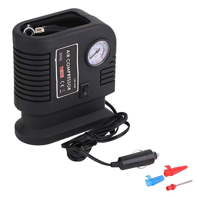 DOWL 3 Adapter Electric Tire Inflator Portable Car Air Compressor Pump Tire 12V and 3