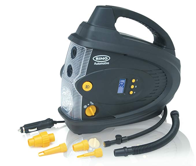 Ring RAC640 12V Automatic Digital Air Compressor/Inflator/Deflator with LED Light