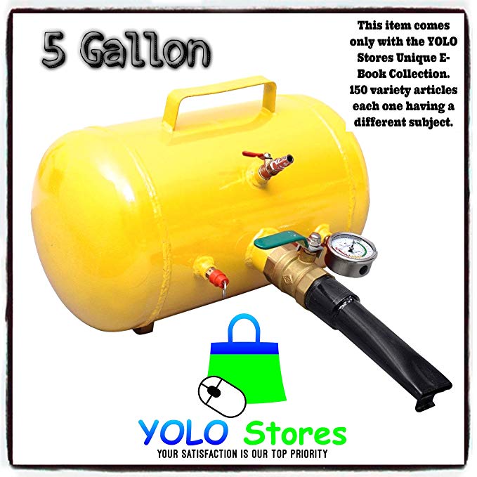 Tire Inflator Air Blaster 5 Gallon Tyre Bead Seater Wheel Repair Seating Tubeless Truck Tractor 145 PSI by YOLO Stores