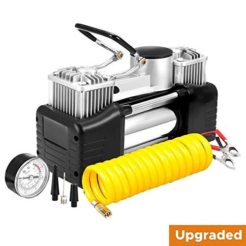 Goodg Premium 12V DC Tire Air Compressor Pump, Portable Auto Tire Inflator