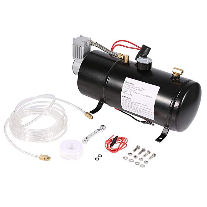 Yosoo Tyre Air Compressor-150 PSI 12V Air Compressor Vehicile Tire Inflator For Truck Pickup On Board With 3 Liter Tank