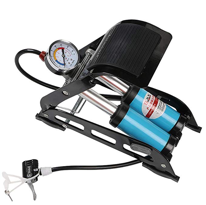 RUIRUI Double Pistons Foot Pump with Accurate Pressure Gauge