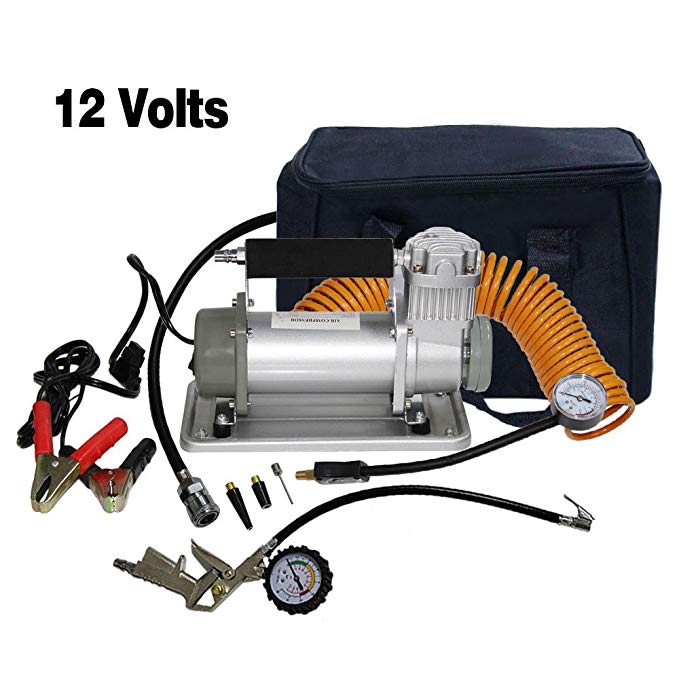 PROMOTOR Portable Air Compressor, 12V Car Air Compressor Pump 150 PSI Maximum pressure