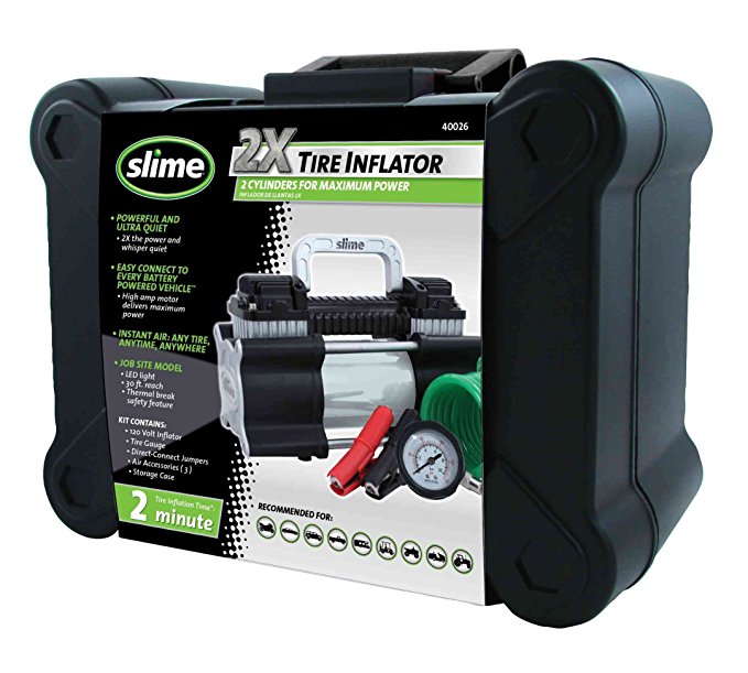 Slime 40026 2X Heavy Duty Direct Drive Tire Inflator